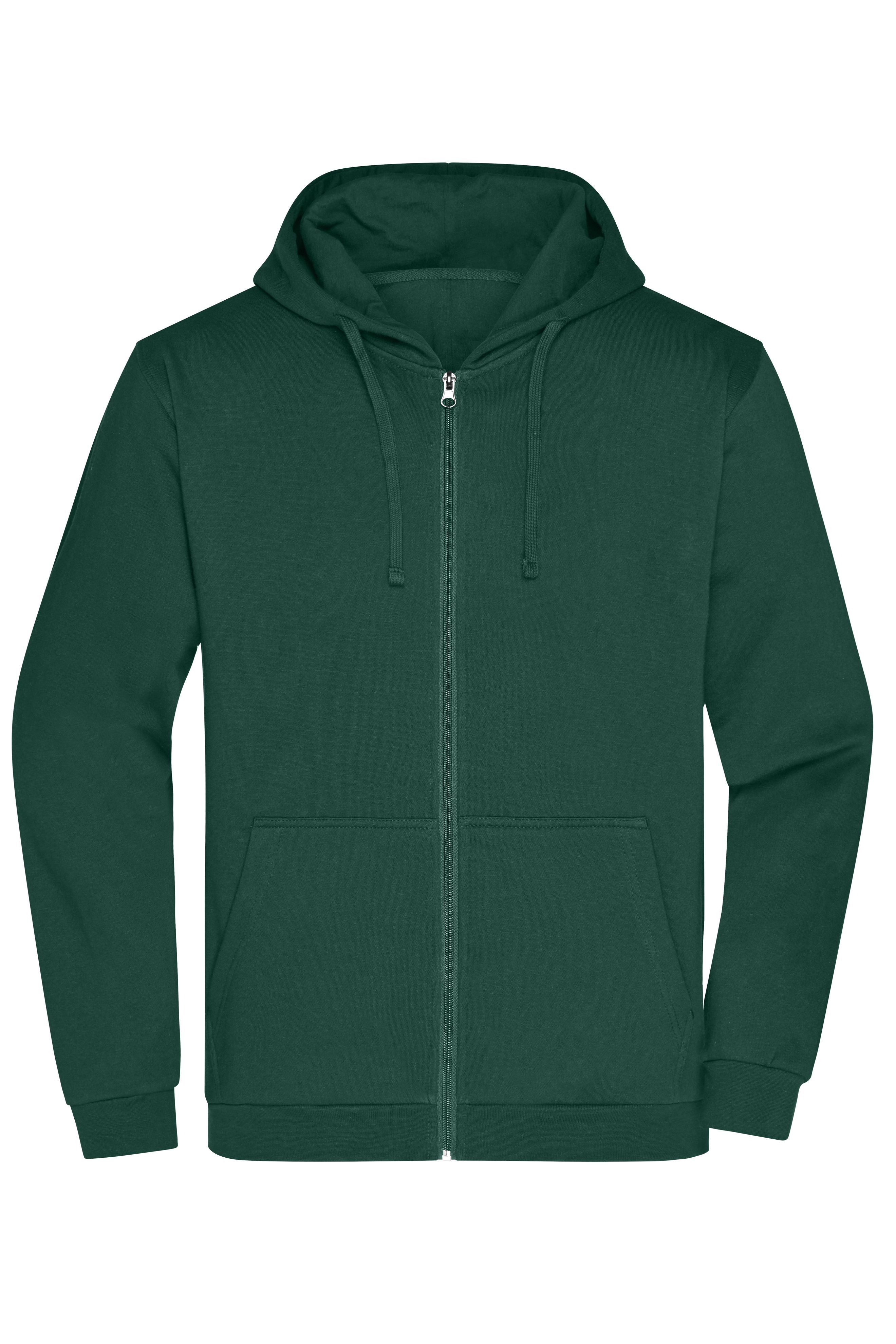 James & Nicholson Herren Basic Kapuzen-Sweatjacke dark-green