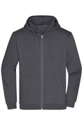 James & Nicholson Herren Basic Kapuzen-Sweatjacke graphite
