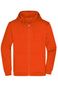 James & Nicholson Herren Basic Kapuzen-Sweatjacke orange