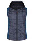 James & Nicholson Damen Strickfleece Hybridweste royal-melange/anthracite-melange