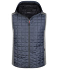 James & Nicholson Herren Strickfleece Hybridweste light-melange/anthracite-melange