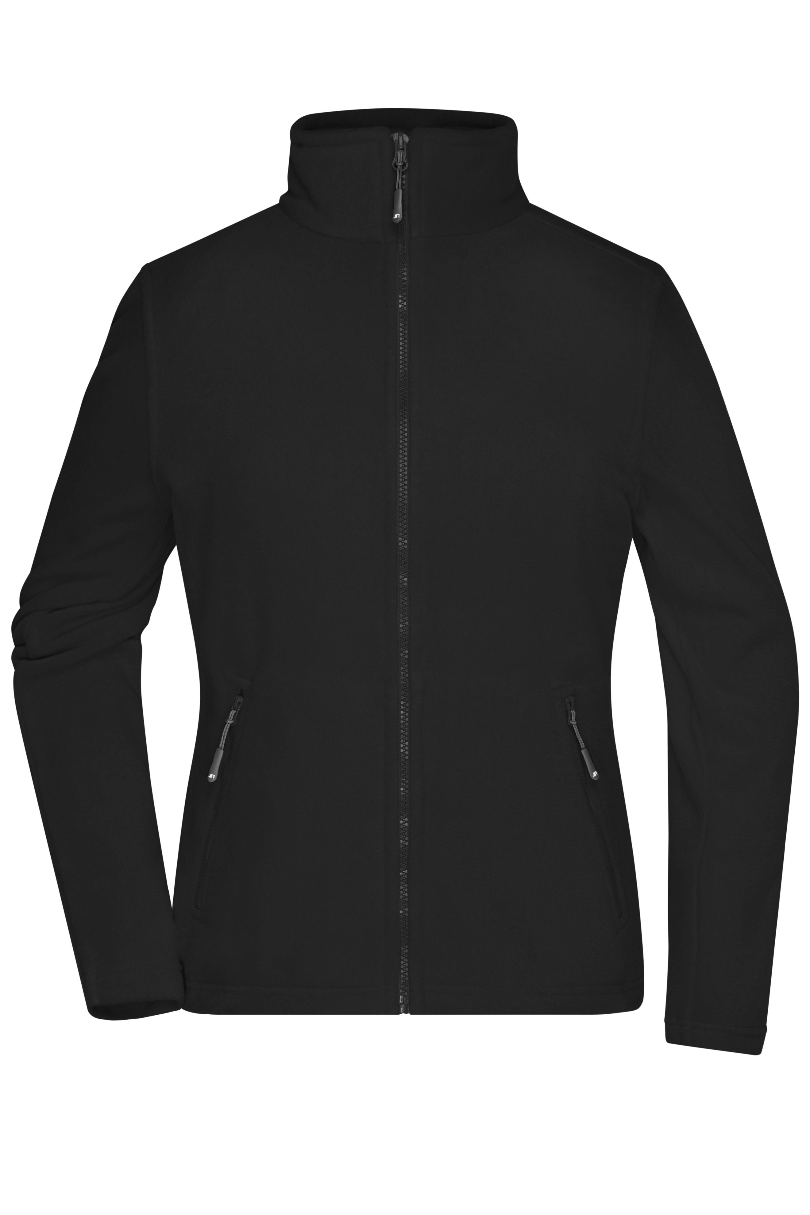 James & Nicholson Damen Microfleece Jacke black