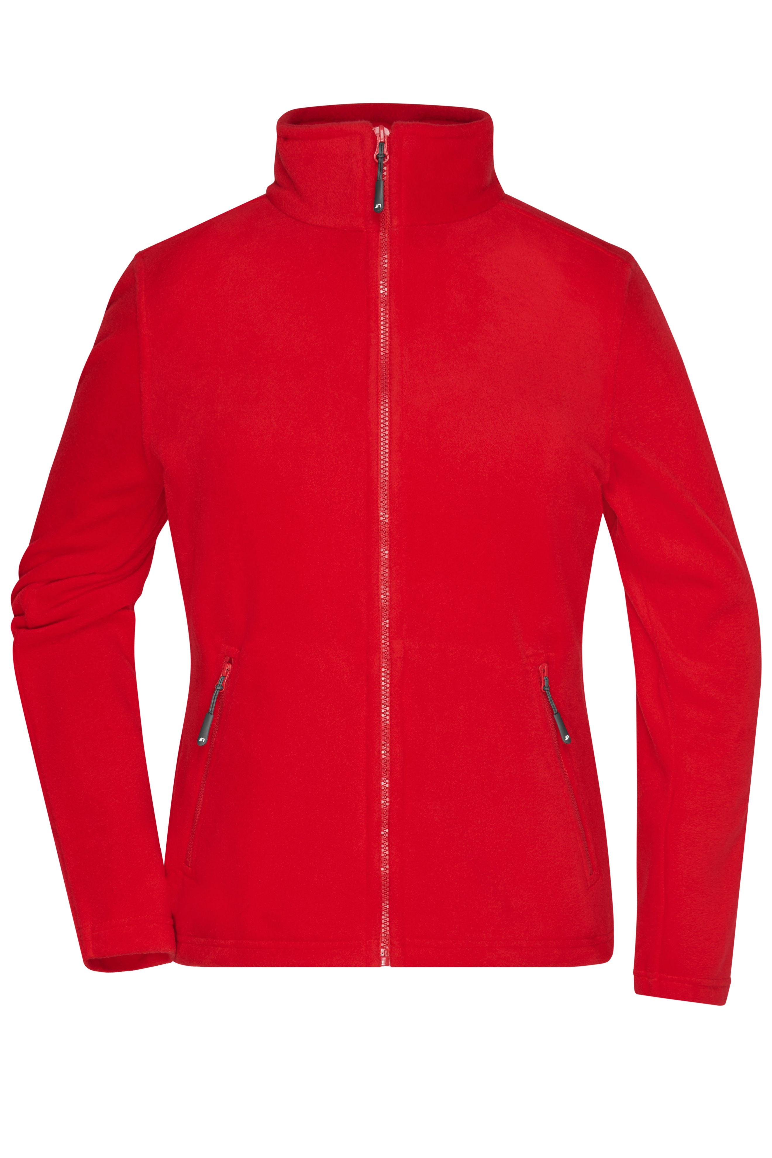 James & Nicholson Damen Microfleece Jacke red