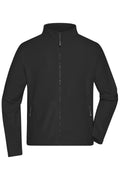 James & Nicholson Herren Microfleece Jacke black