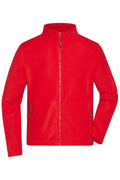 James & Nicholson Herren Microfleece Jacke red