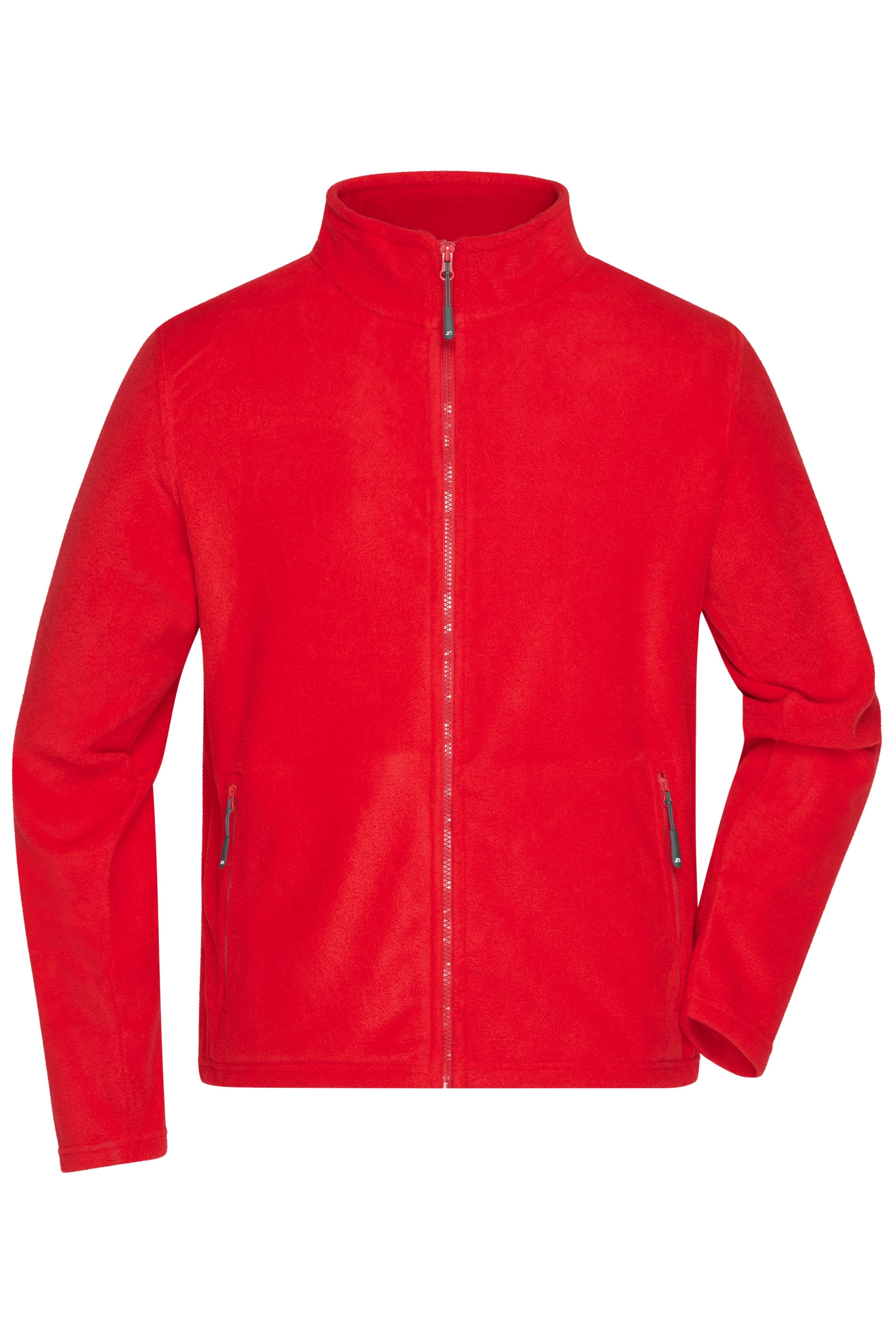 James & Nicholson Herren Microfleece Jacke red