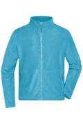 James & Nicholson Herren Microfleece Jacke turquoise