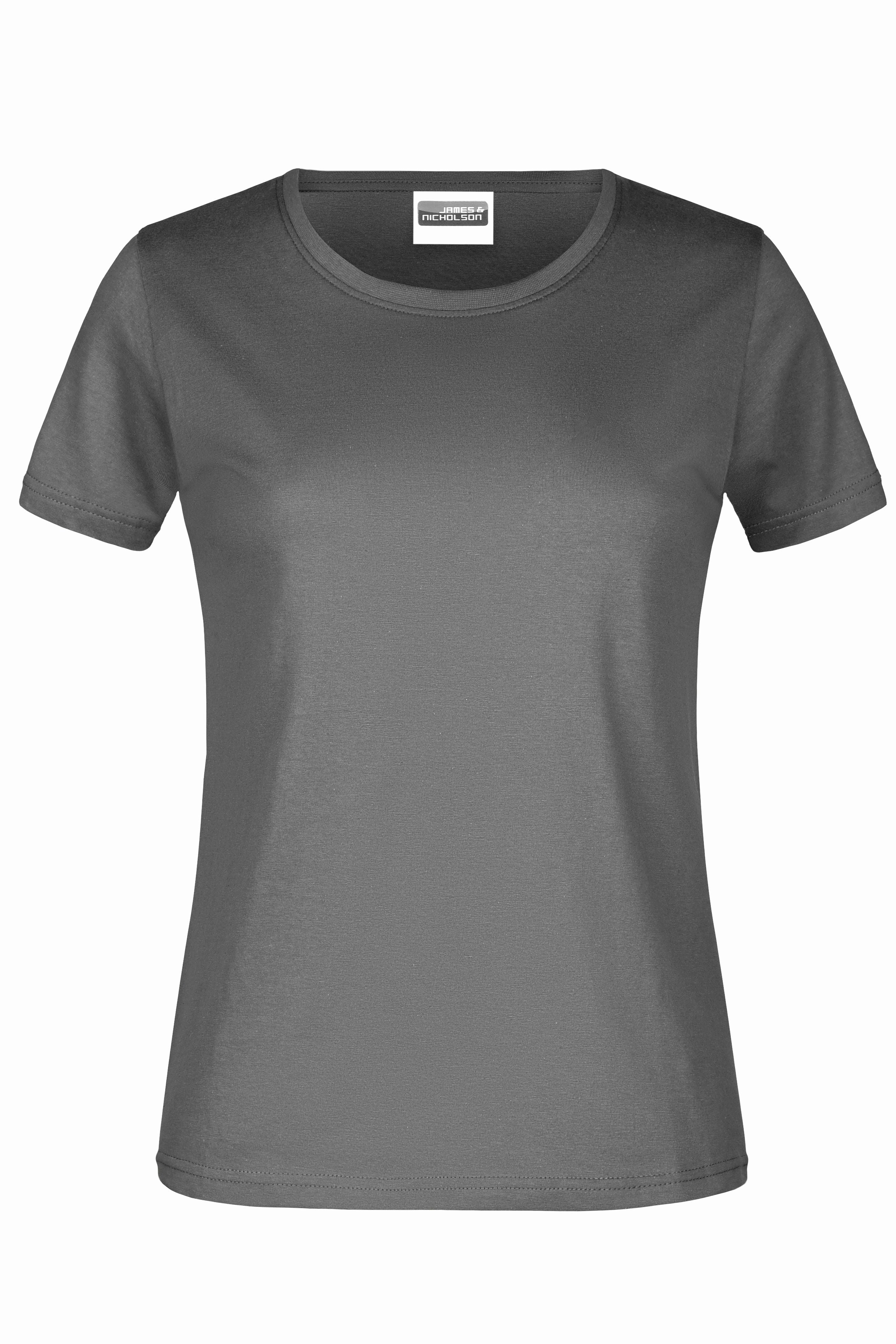 James & Nicholson Damen Basic T-Shirt dark-grey