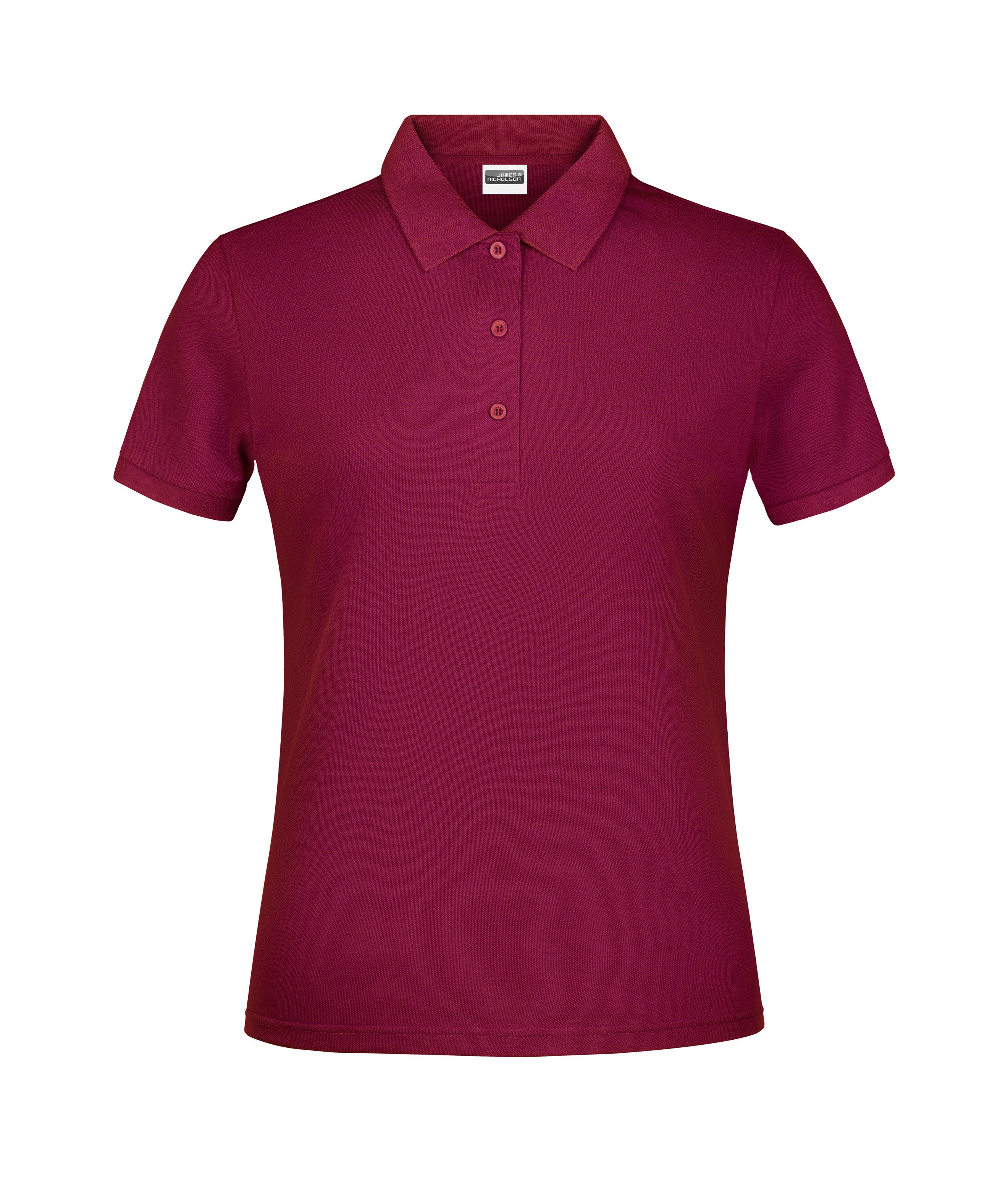 James & Nicholson Damen Basic Polo wine