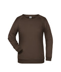 James & Nicholson Damen Basic Sweatshirt brown