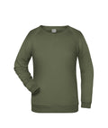 James & Nicholson Damen Basic Sweatshirt olive