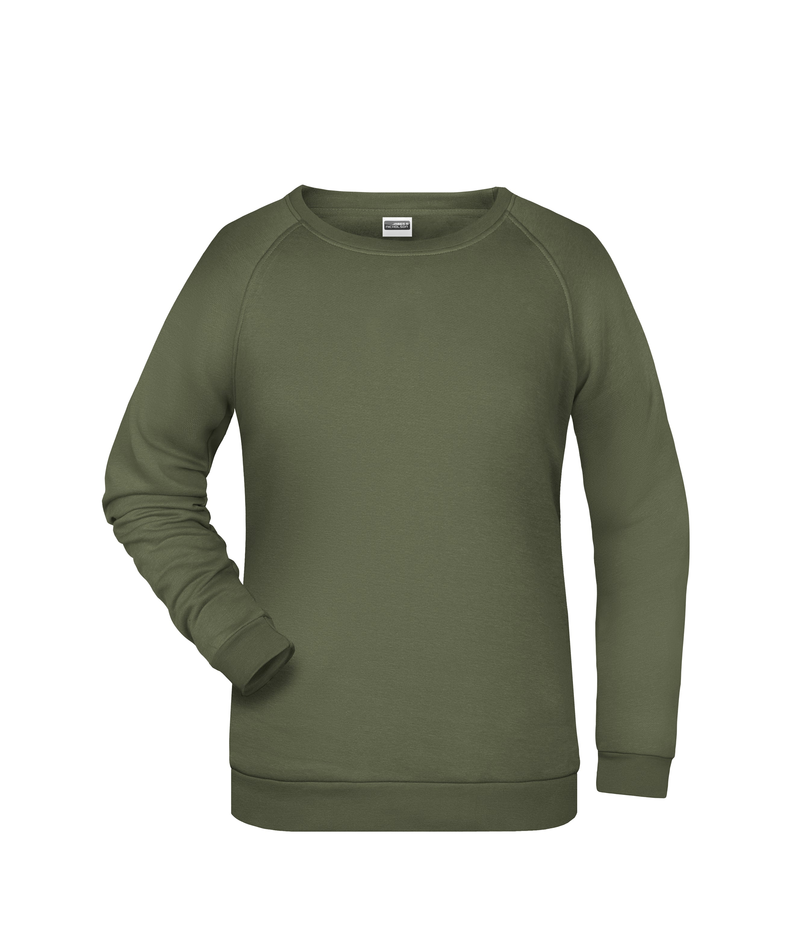 James & Nicholson Damen Basic Sweatshirt olive