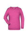 James & Nicholson Damen Basic Sweatshirt pink