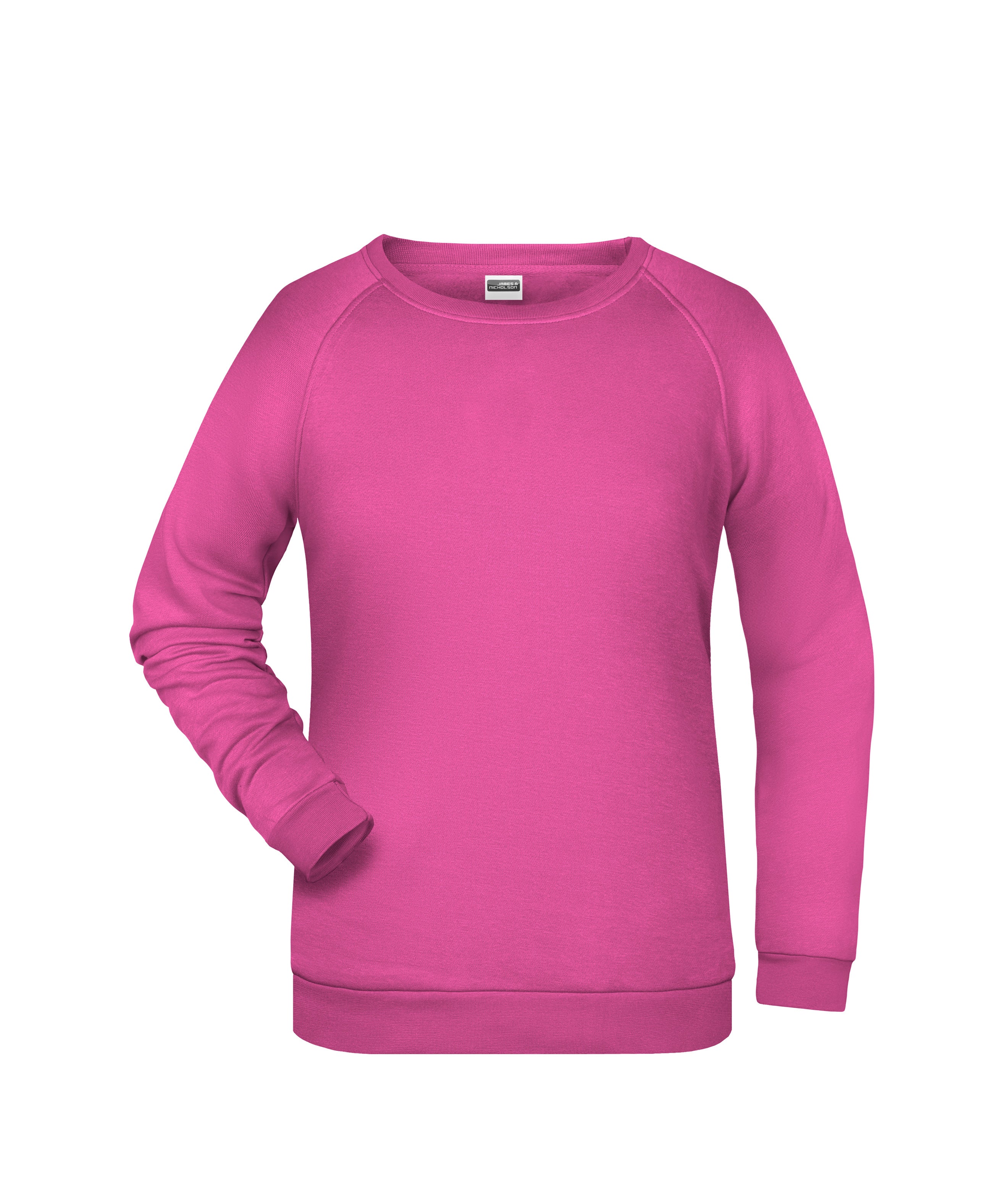 James & Nicholson Damen Basic Sweatshirt pink