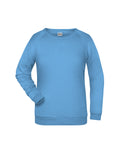 James & Nicholson Damen Basic Sweatshirt sky-blue