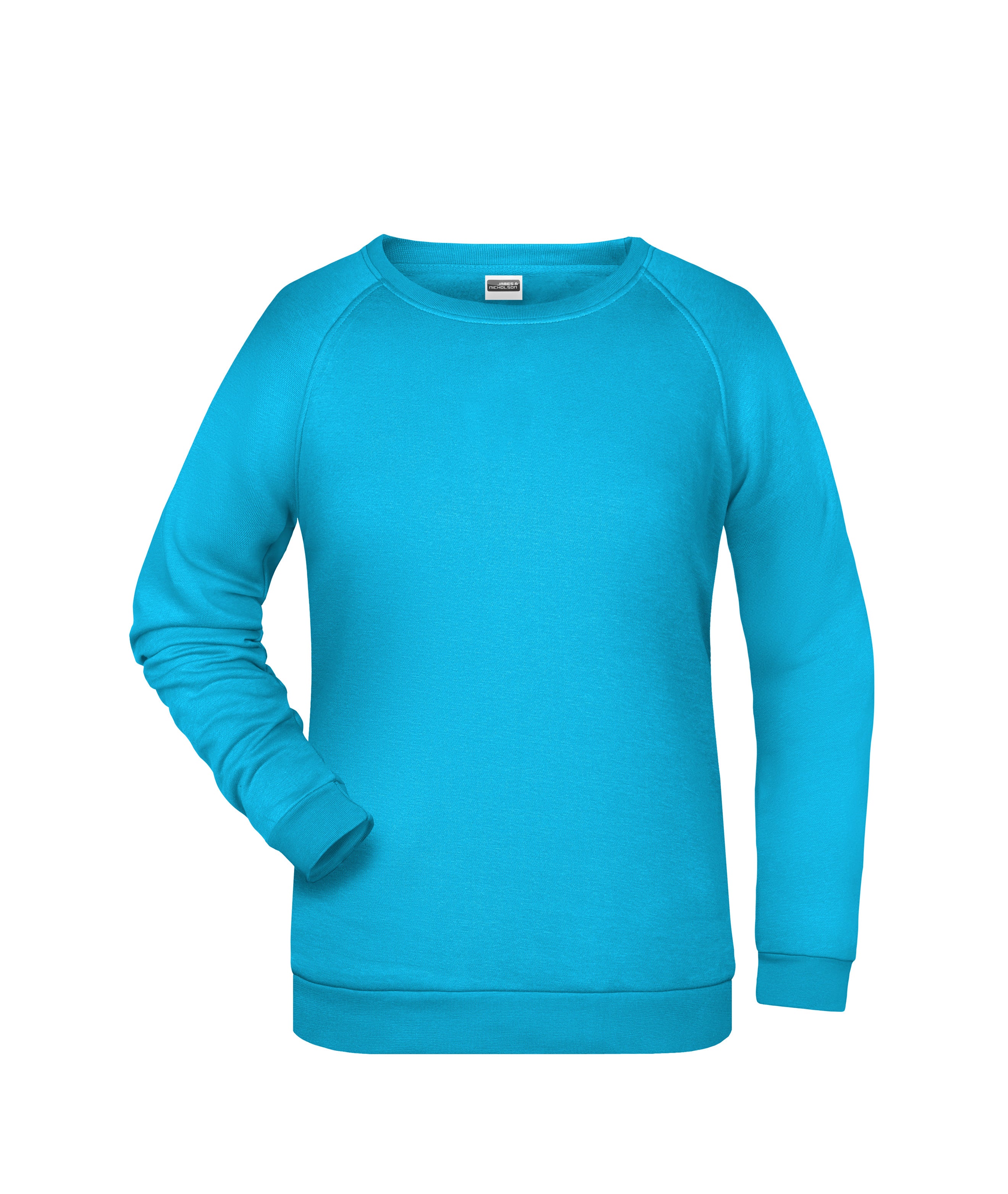James & Nicholson Damen Basic Sweatshirt turquoise