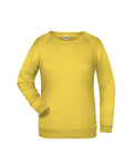James & Nicholson Damen Basic Sweatshirt yellow