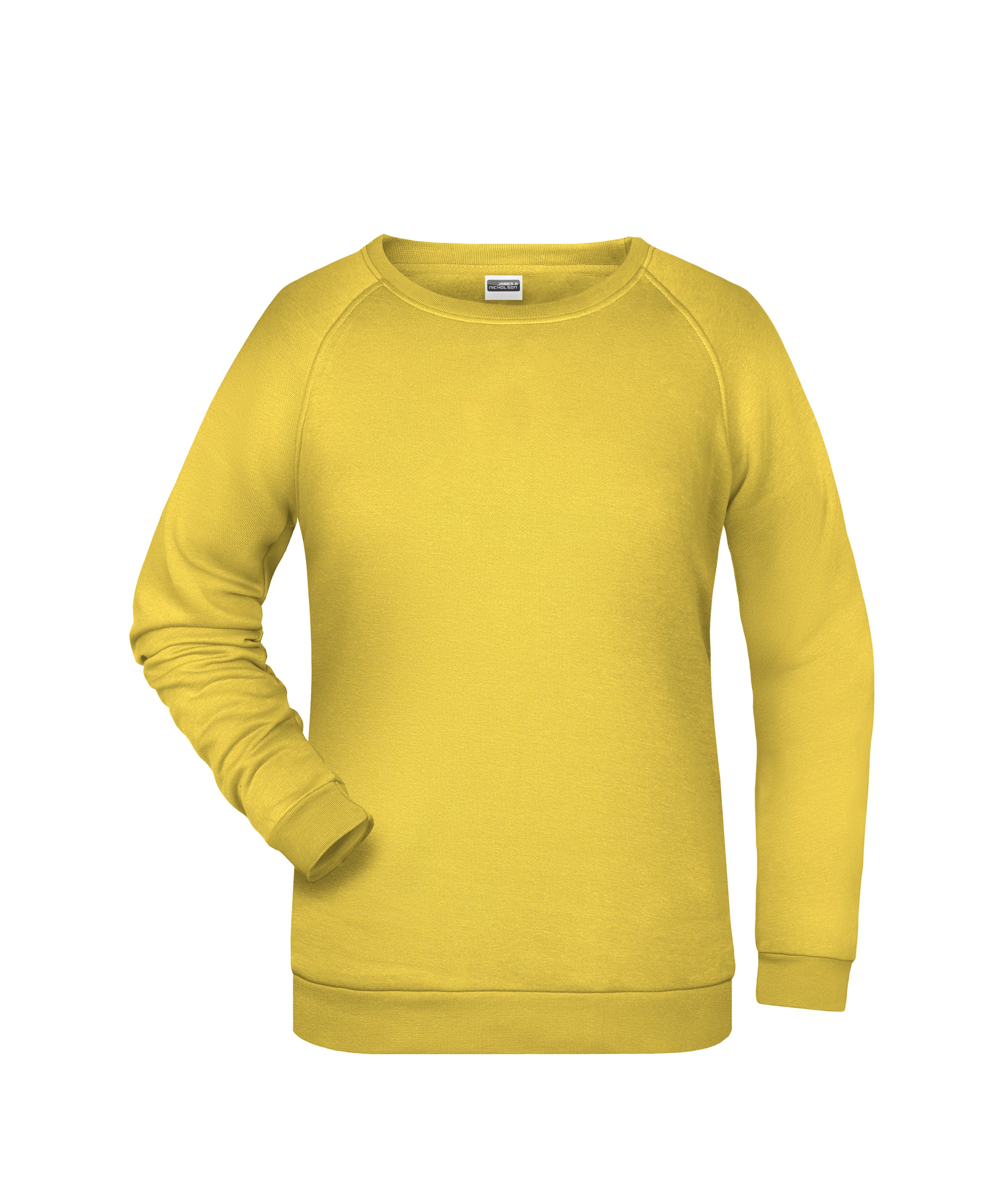 James & Nicholson Damen Basic Sweatshirt yellow