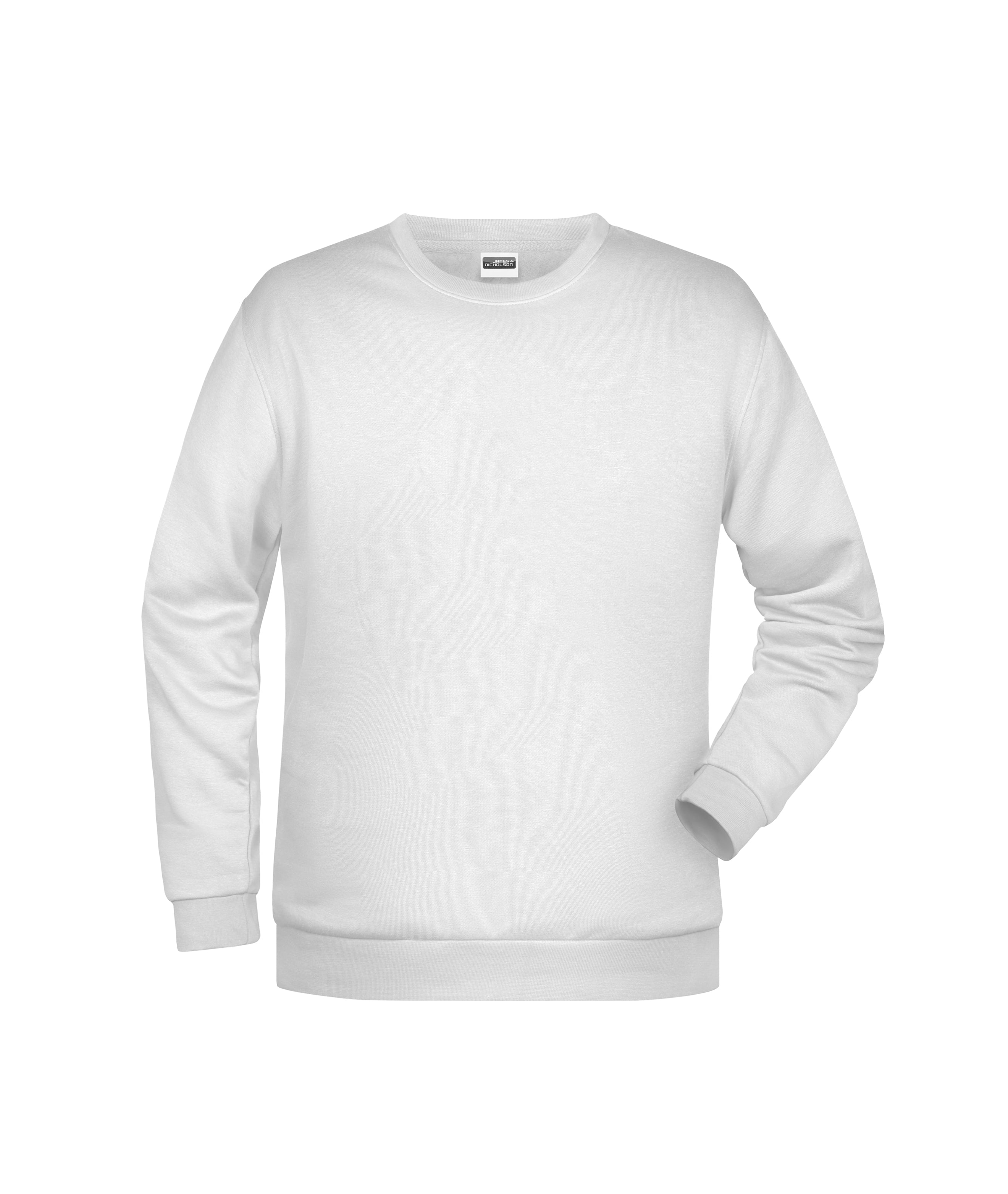 James & Nicholson Herren Basic Sweatshirt white