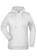 James & Nicholson Damen Kapuzensweatshirt ash