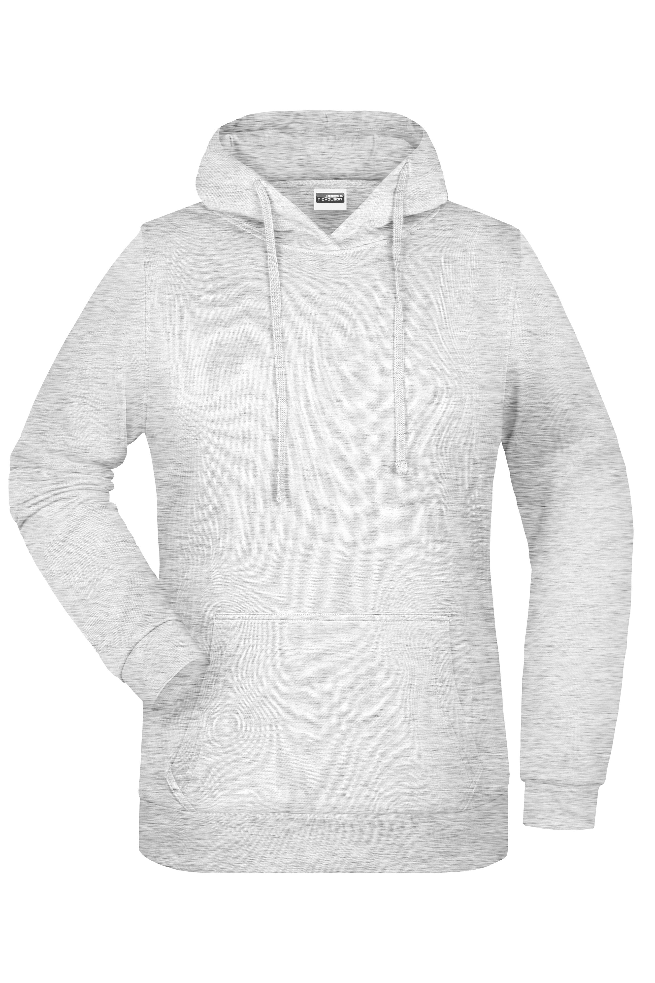 James & Nicholson Damen Kapuzensweatshirt ash