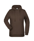 James & Nicholson Damen Kapuzensweatshirt brown