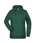 James & Nicholson Damen Kapuzensweatshirt dark-green