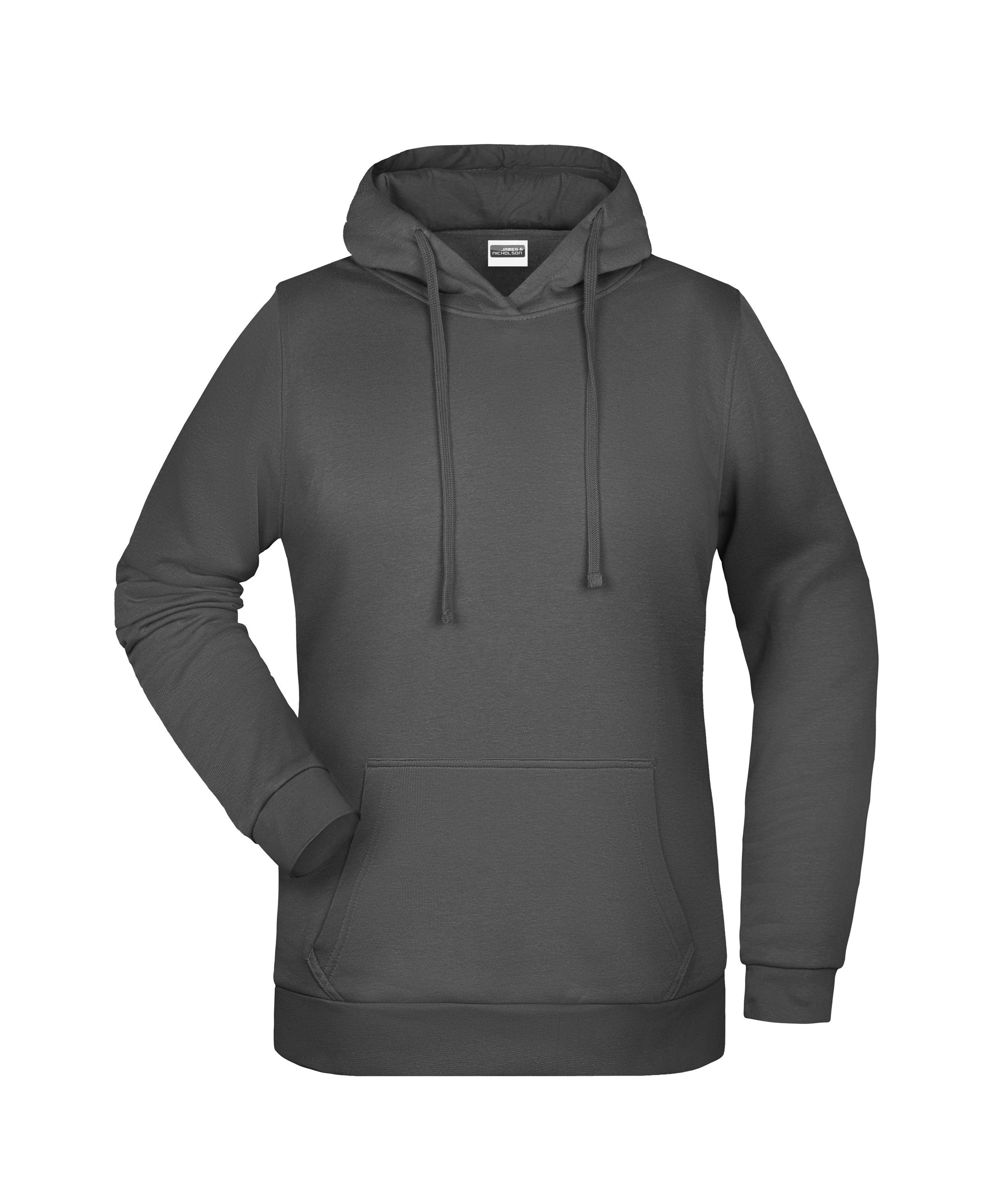 James & Nicholson Damen Kapuzensweatshirt graphite