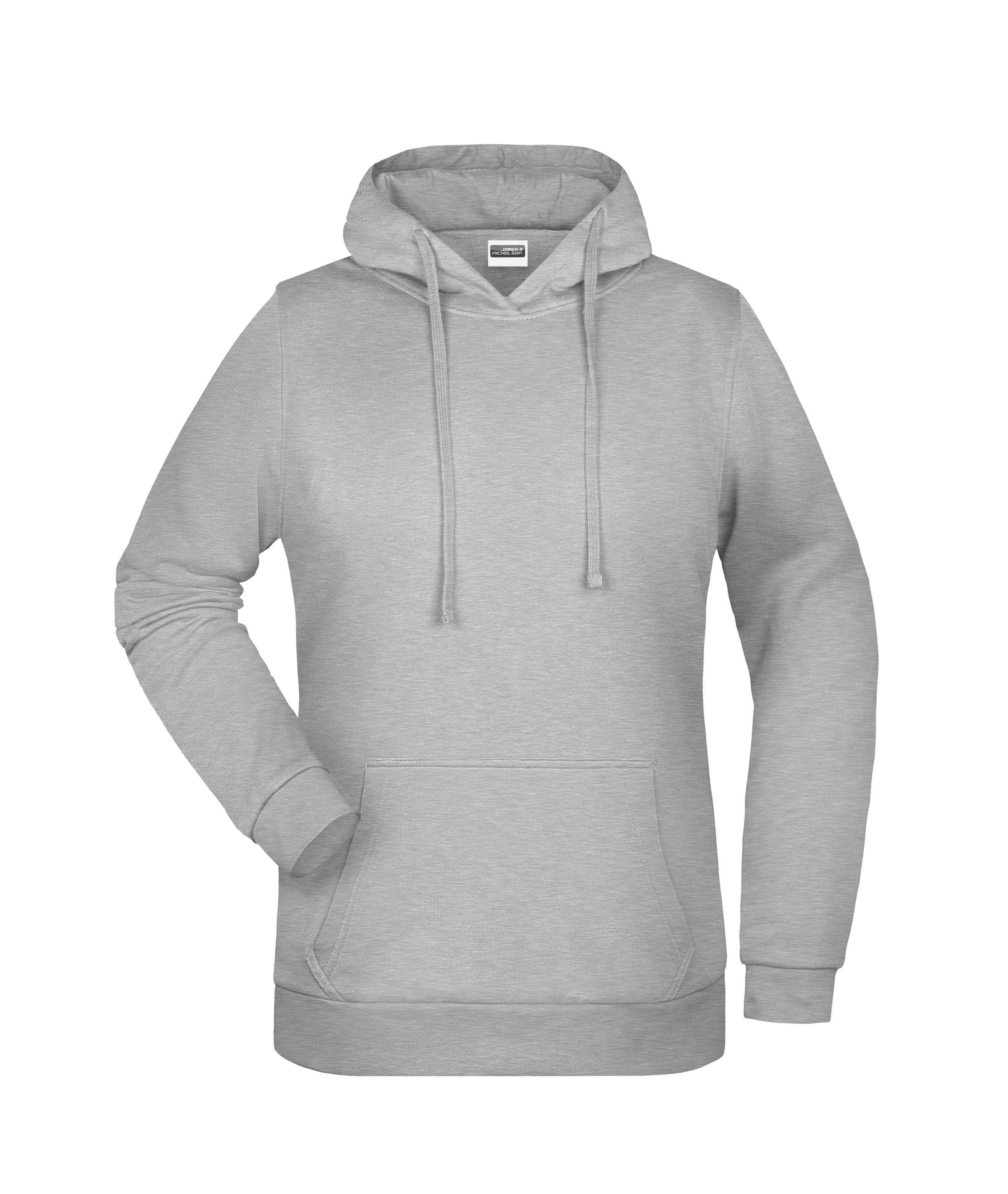 James & Nicholson Damen Kapuzensweatshirt grey-heather