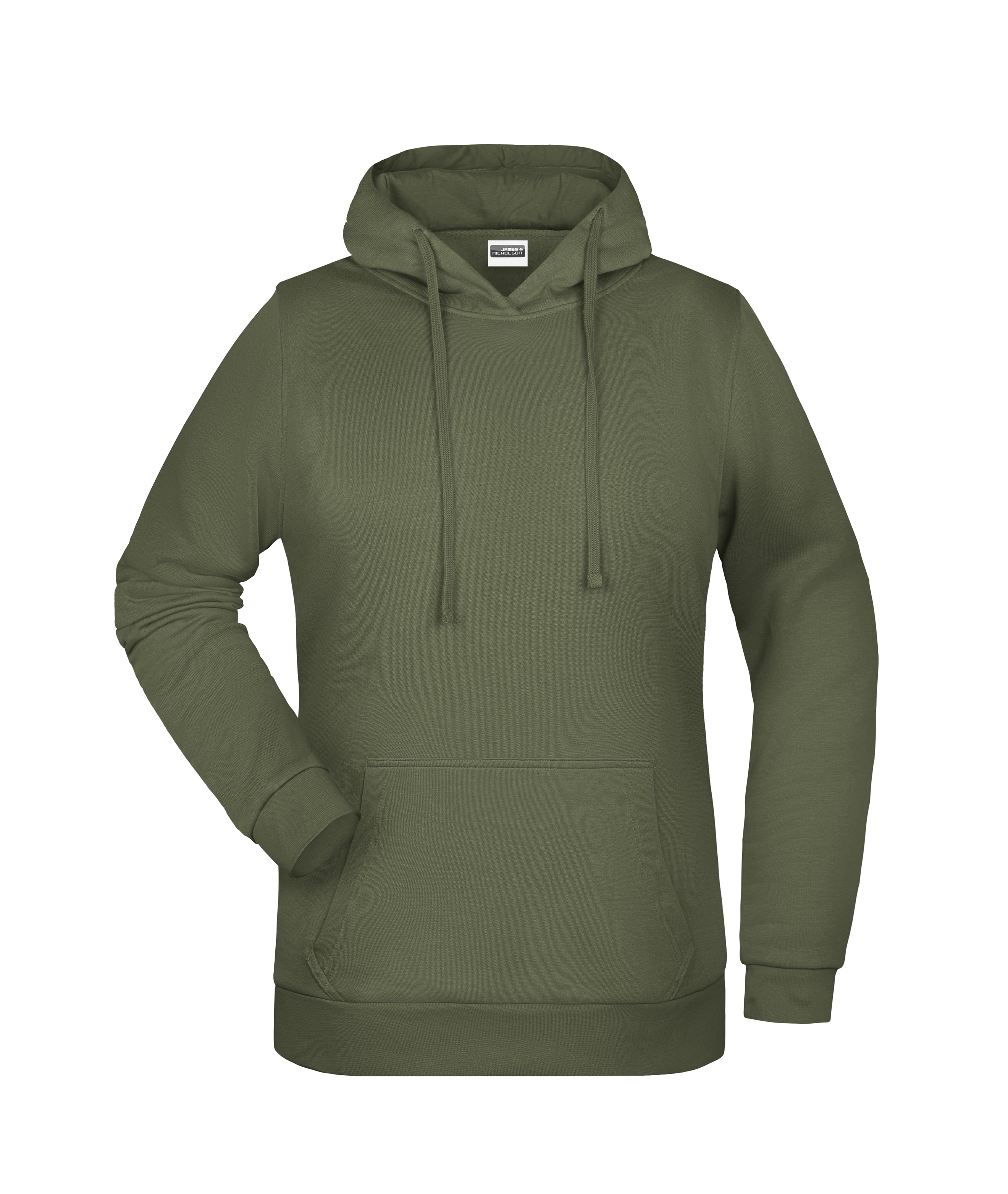 James & Nicholson Damen Kapuzensweatshirt olive