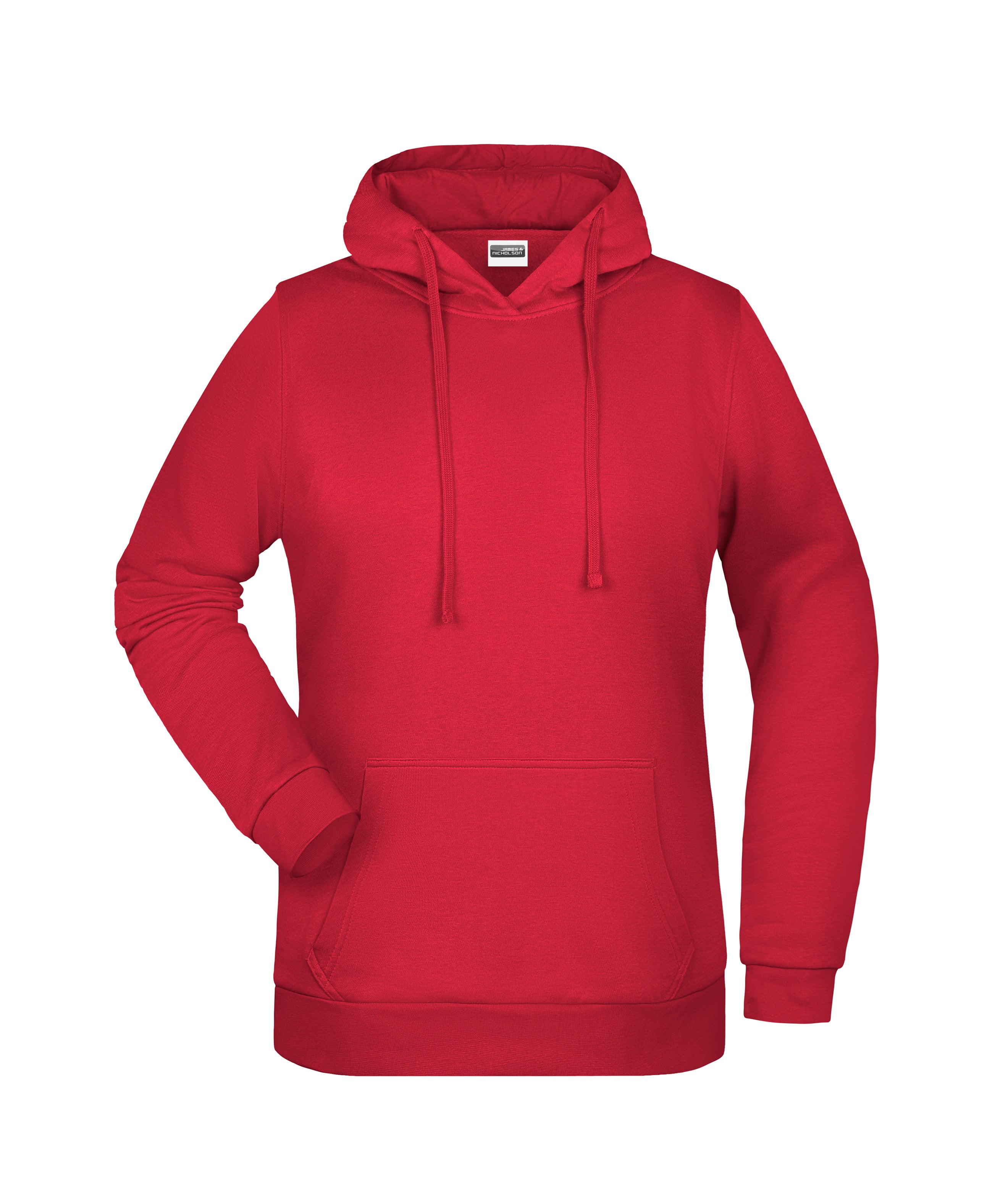 James & Nicholson Damen Kapuzensweatshirt red