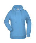 James & Nicholson Damen Kapuzensweatshirt sky-blue