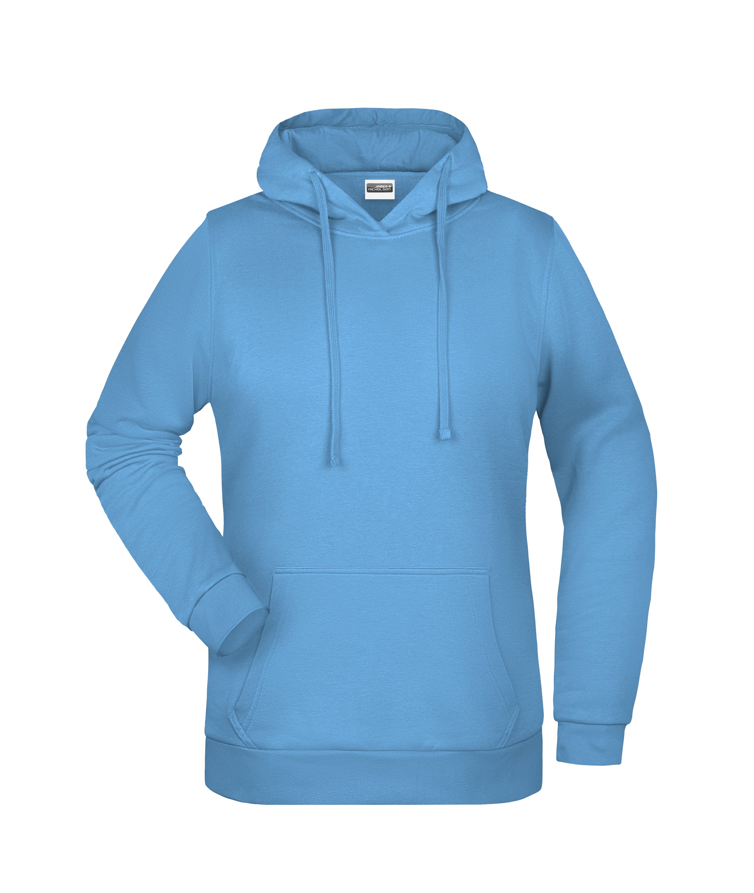 James & Nicholson Damen Kapuzensweatshirt sky-blue