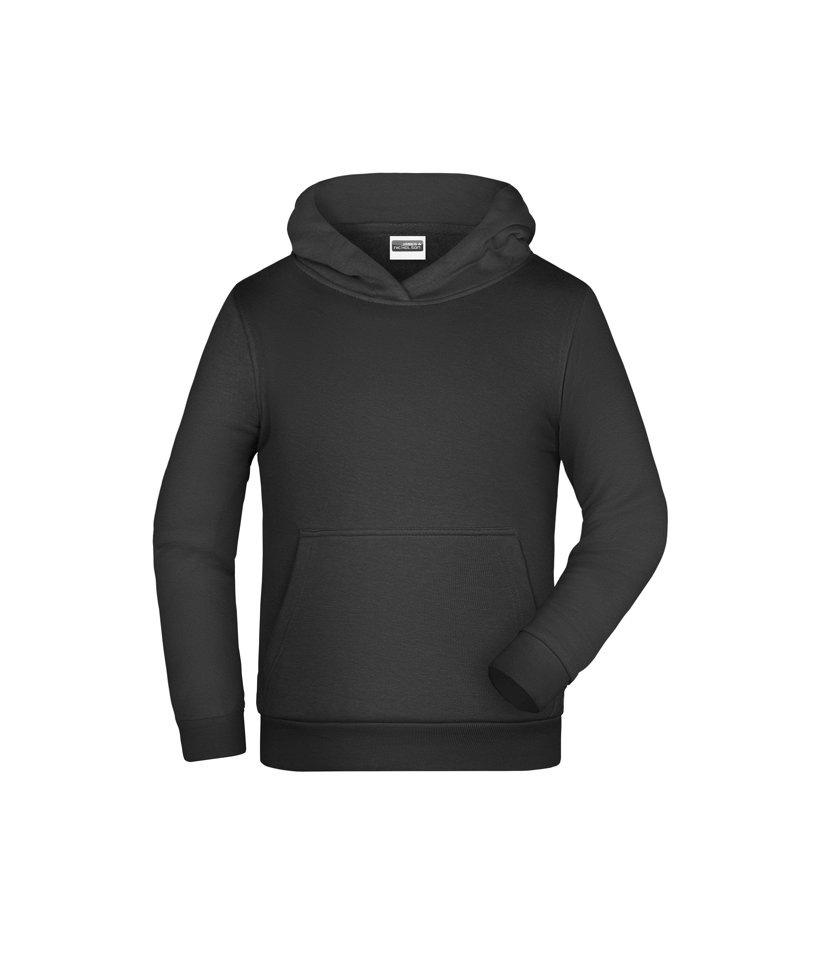 James & Nicholson Kinder Kapuzensweatshirt black