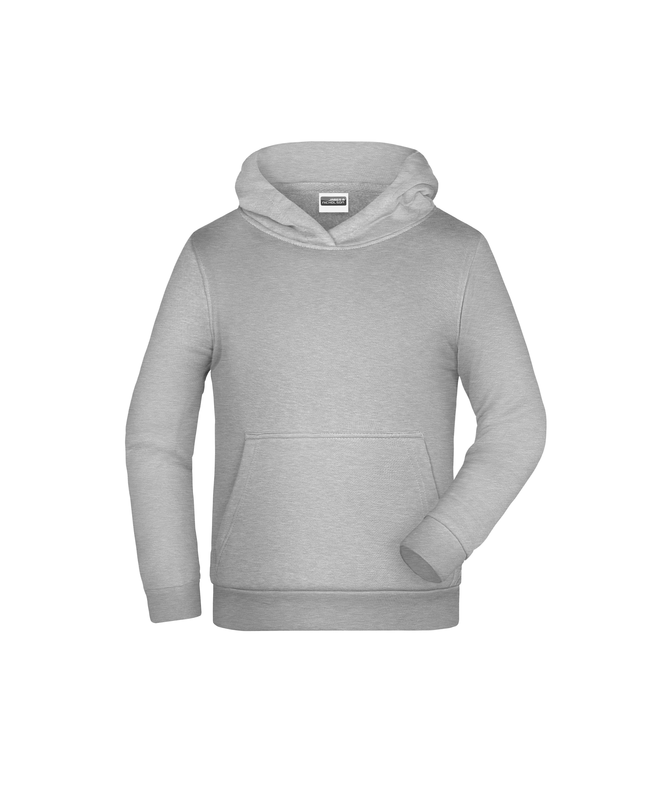 James & Nicholson Kinder Kapuzensweatshirt grey-heather