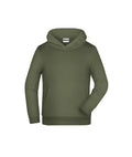 James & Nicholson Kinder Kapuzensweatshirt olive