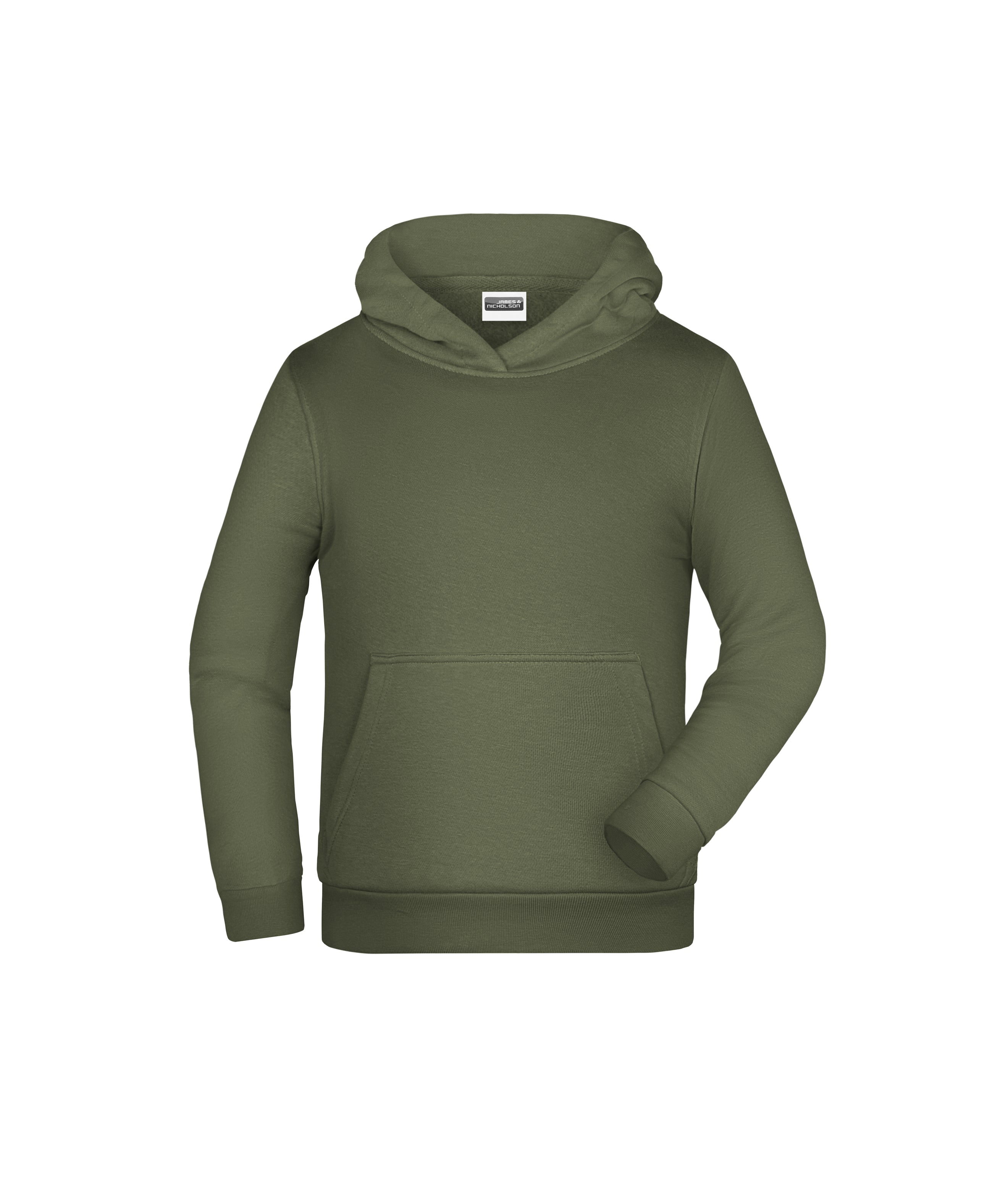 James & Nicholson Kinder Kapuzensweatshirt olive