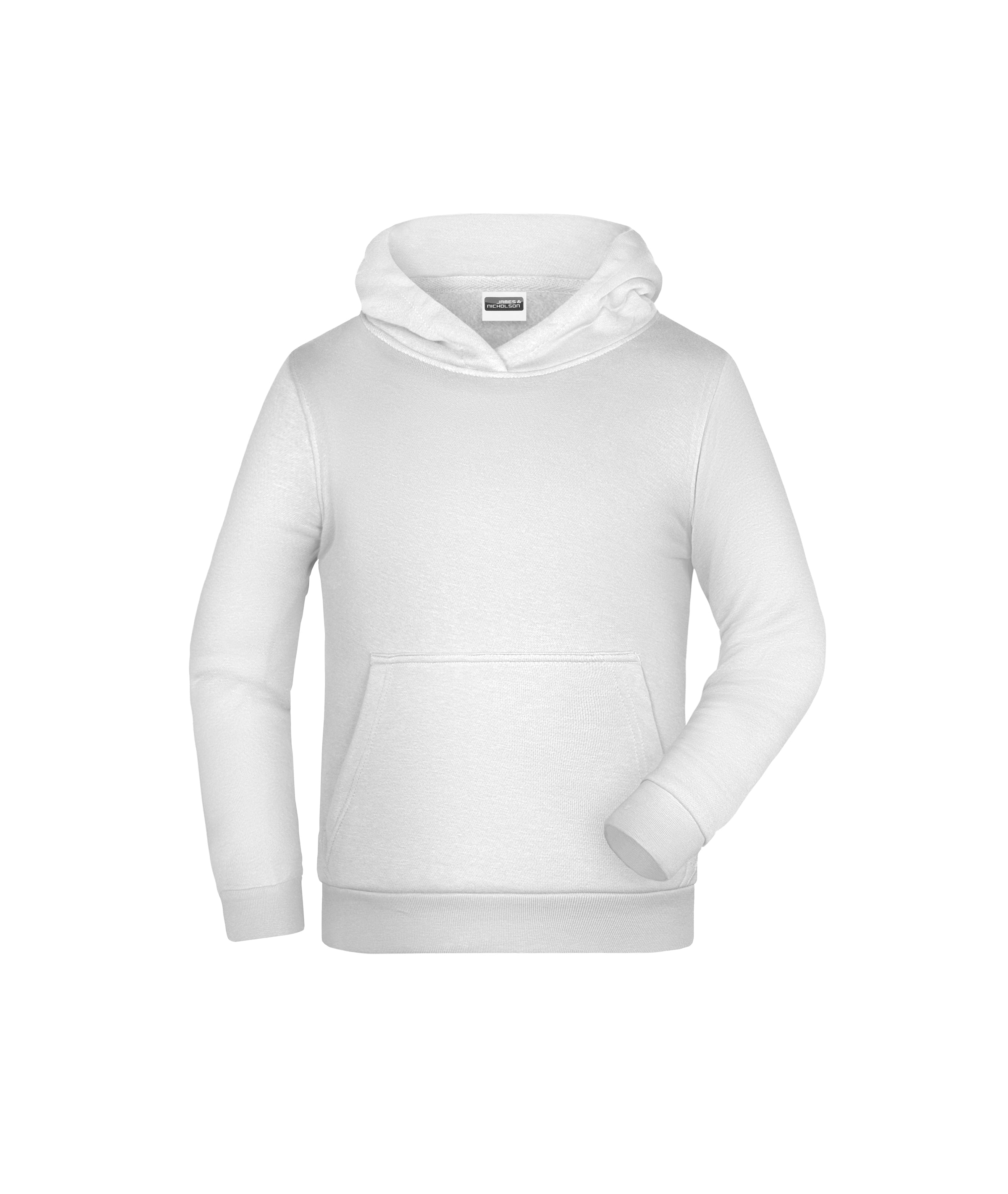 James & Nicholson Kinder Kapuzensweatshirt white