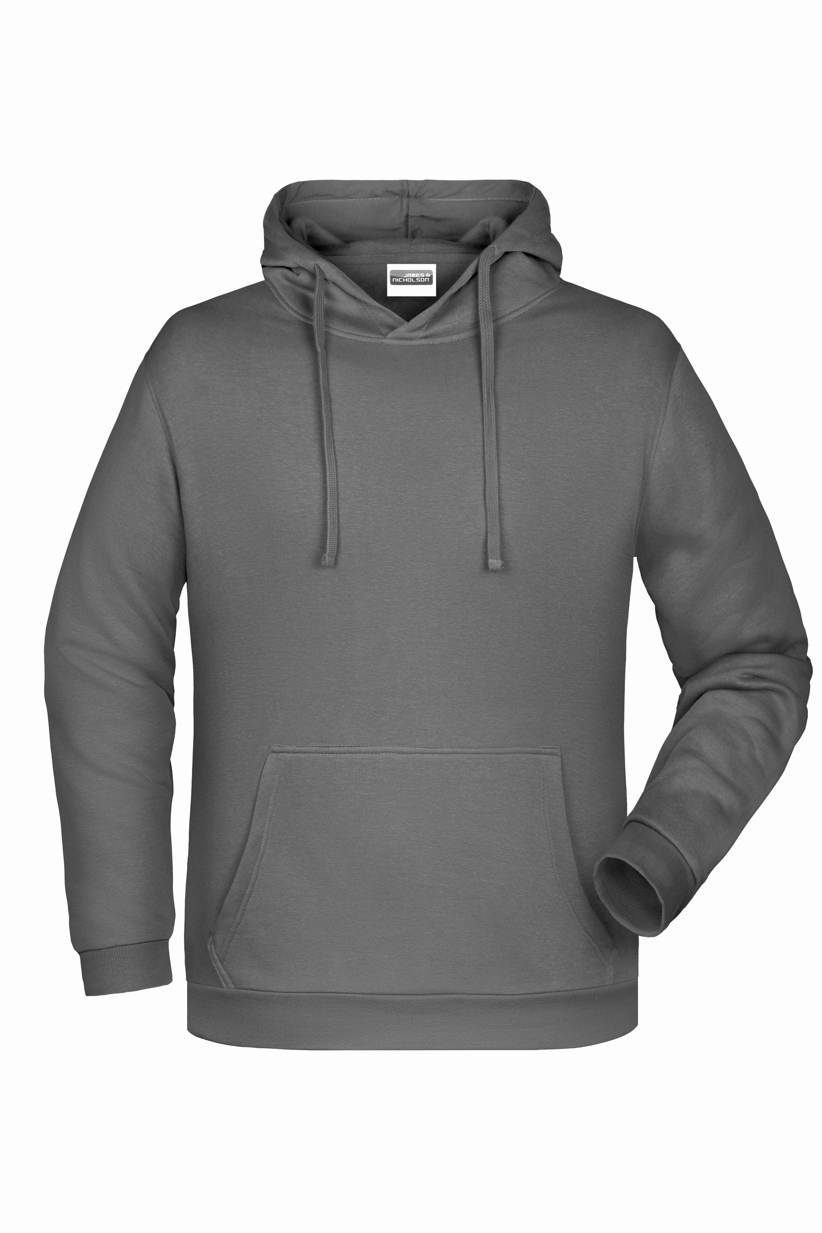 James & Nicholson Herren Kapuzensweatshirt dark-grey