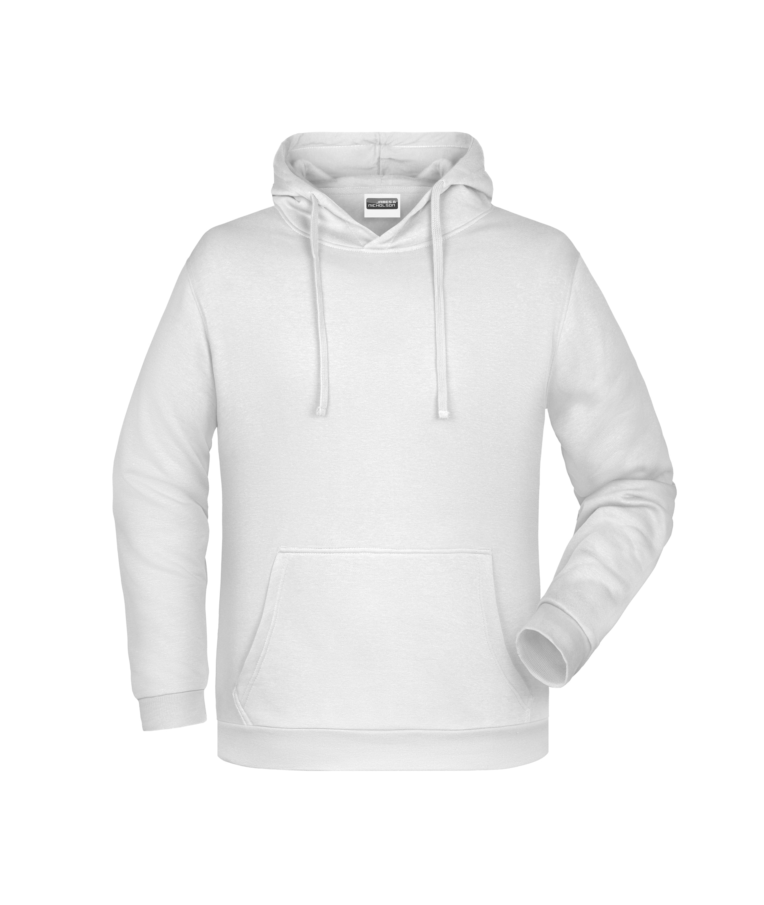 James & Nicholson Herren Kapuzensweatshirt white