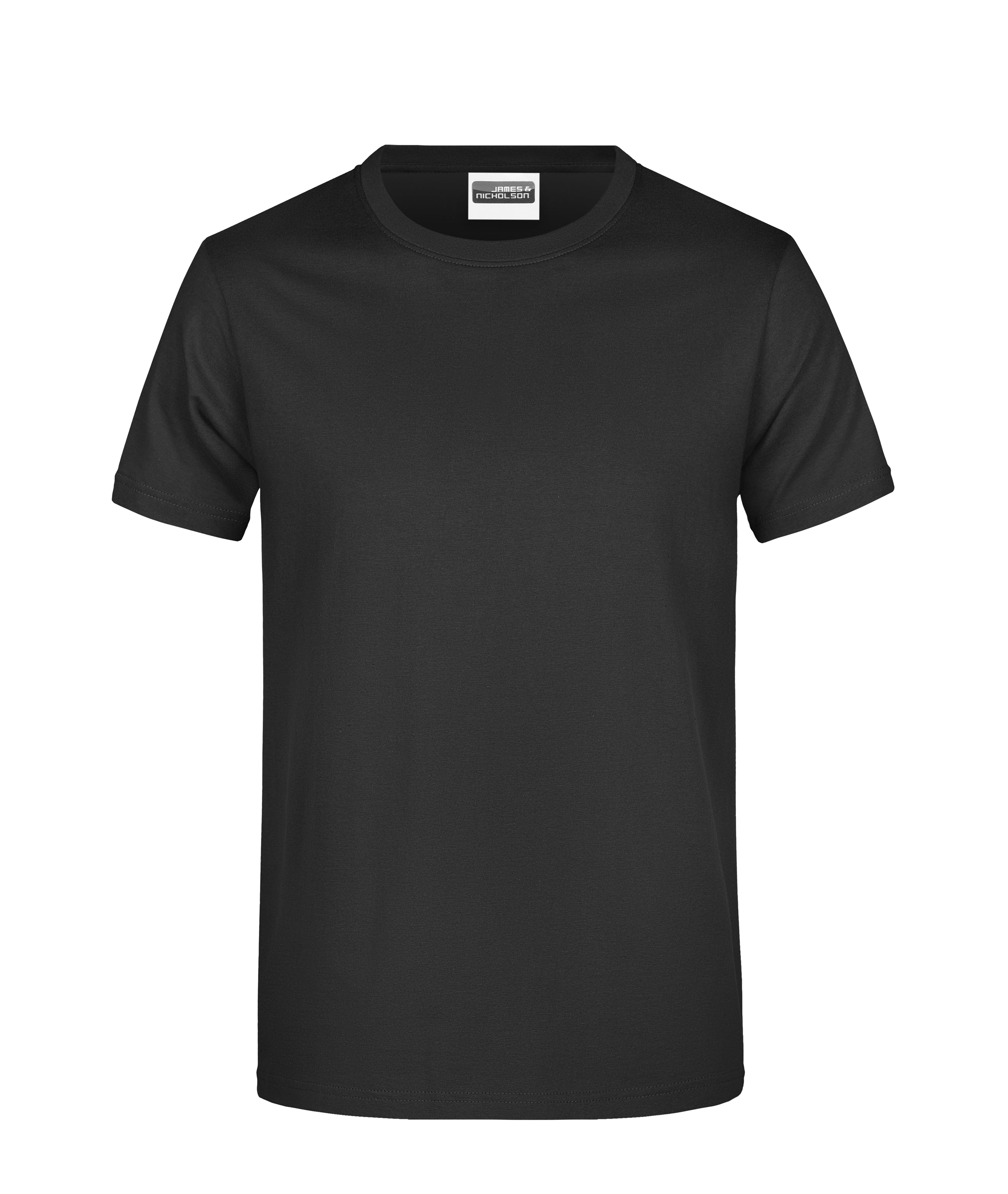 James & Nicholson Herren Basic T-Shirt black