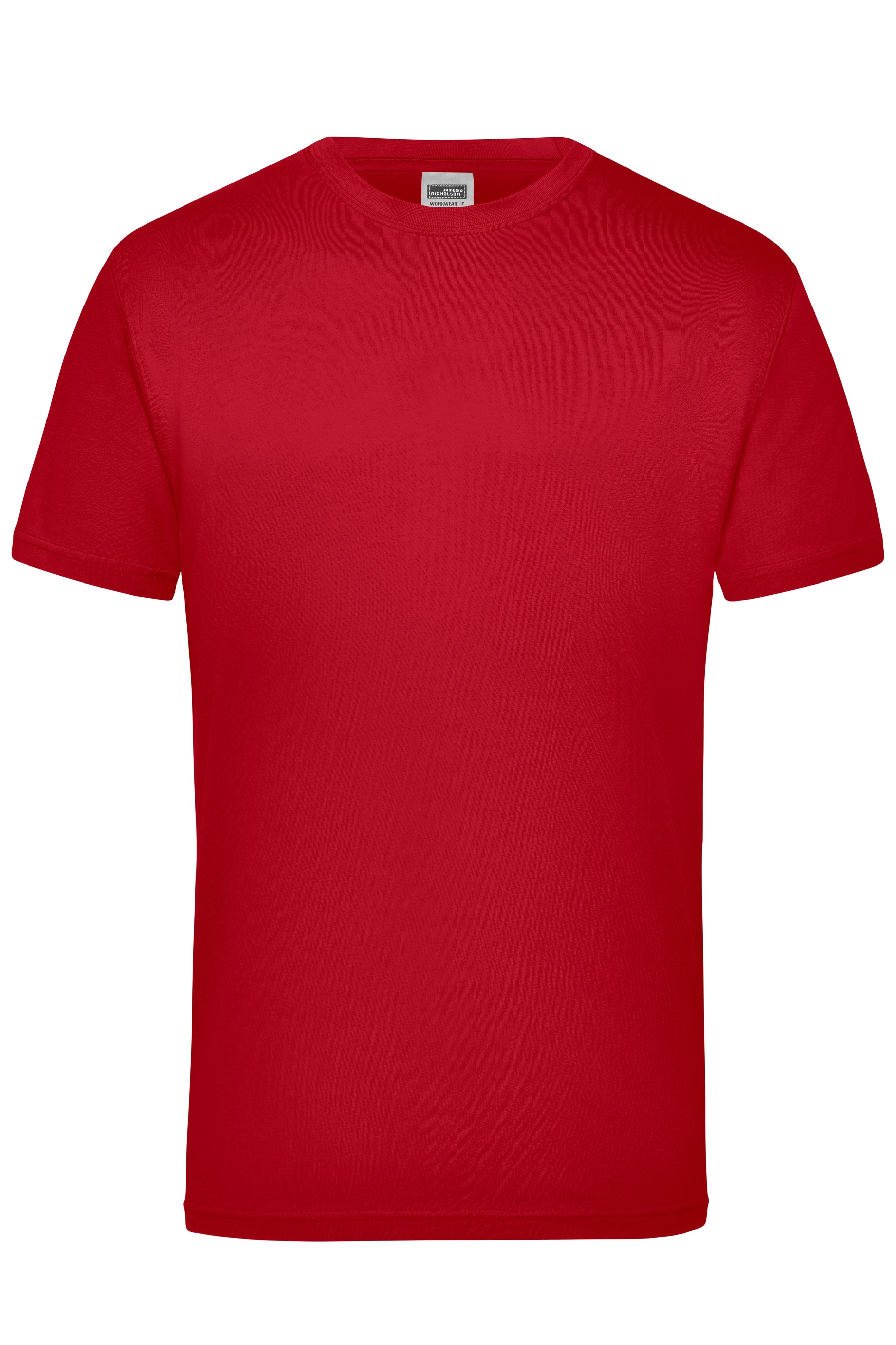 James & Nicholson Herren Work T-Shirt red