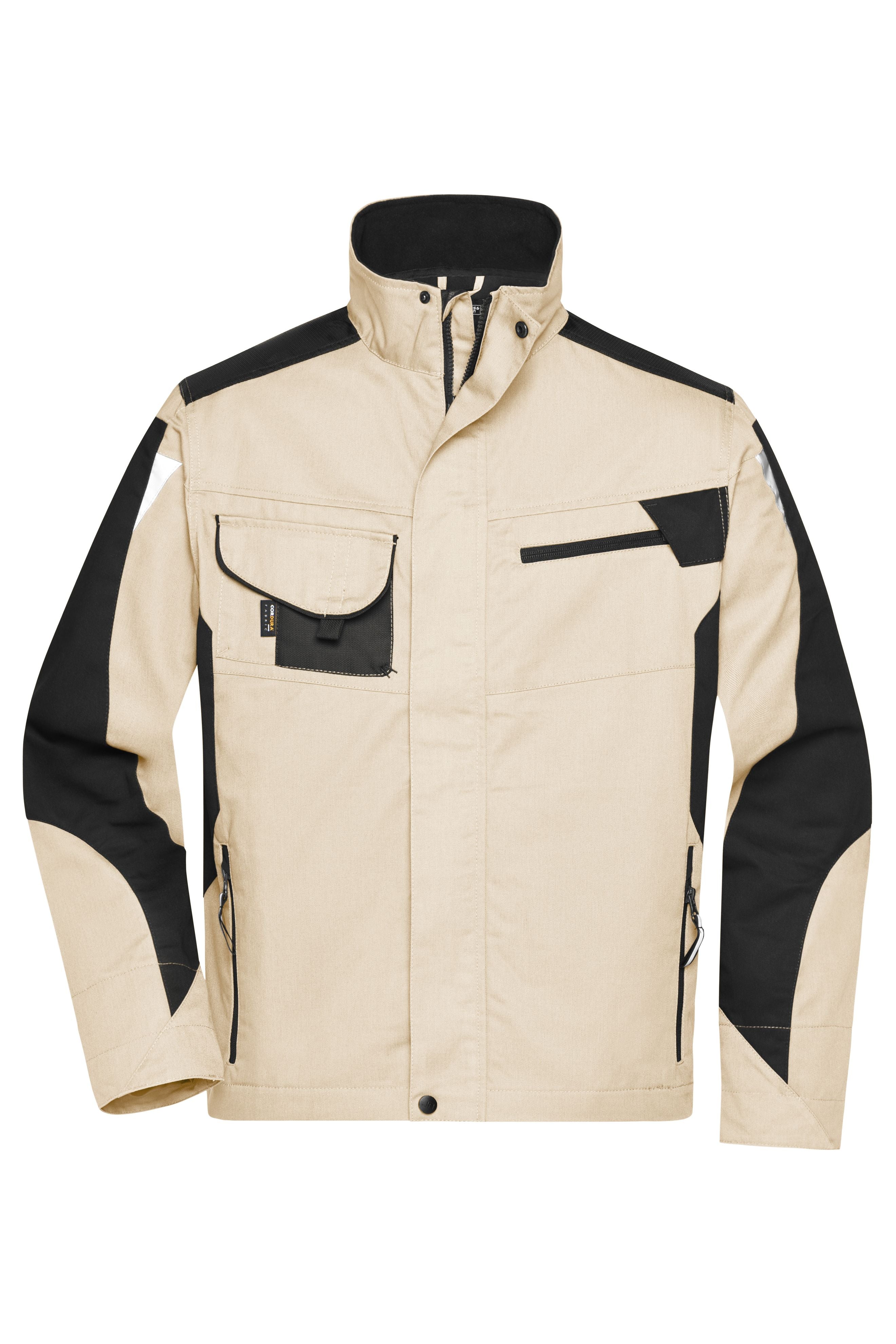 James & Nicholson Workwear Jacke stone/black