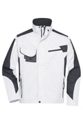 James & Nicholson Workwear Jacke white/carbon