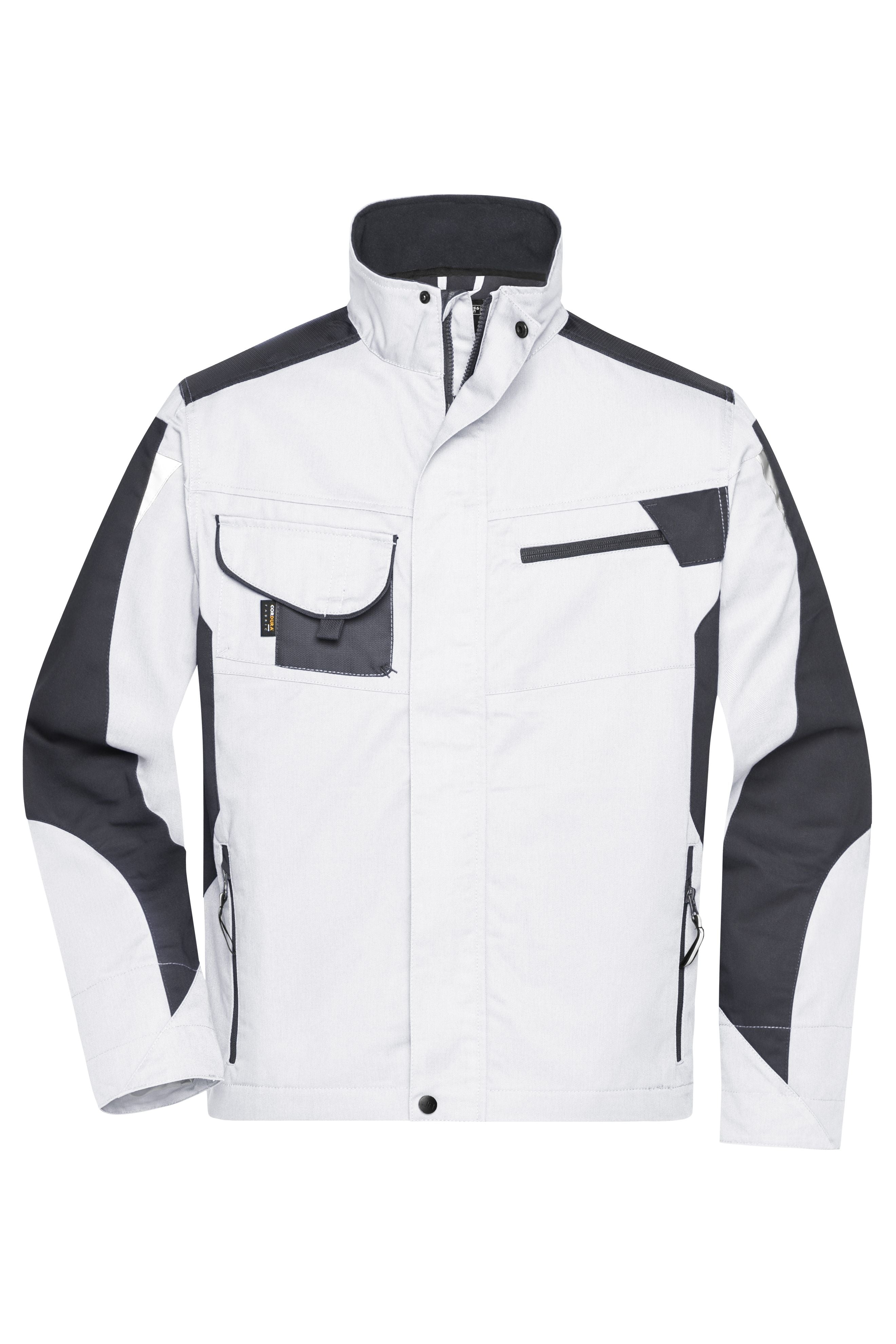 James & Nicholson Workwear Jacke white/carbon