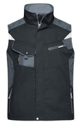 James & Nicholson Workwear Weste black/carbon