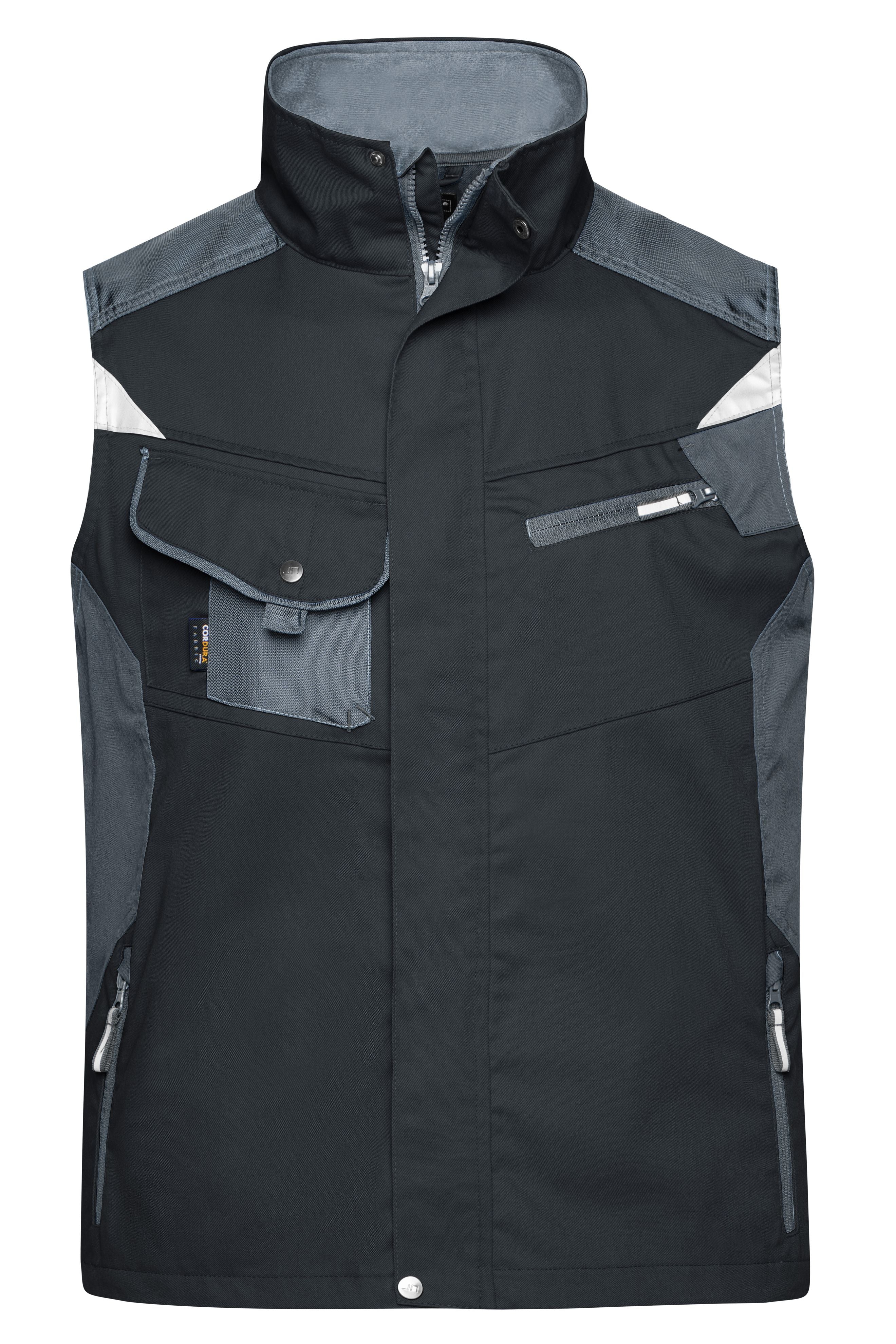 James & Nicholson Workwear Weste black/carbon