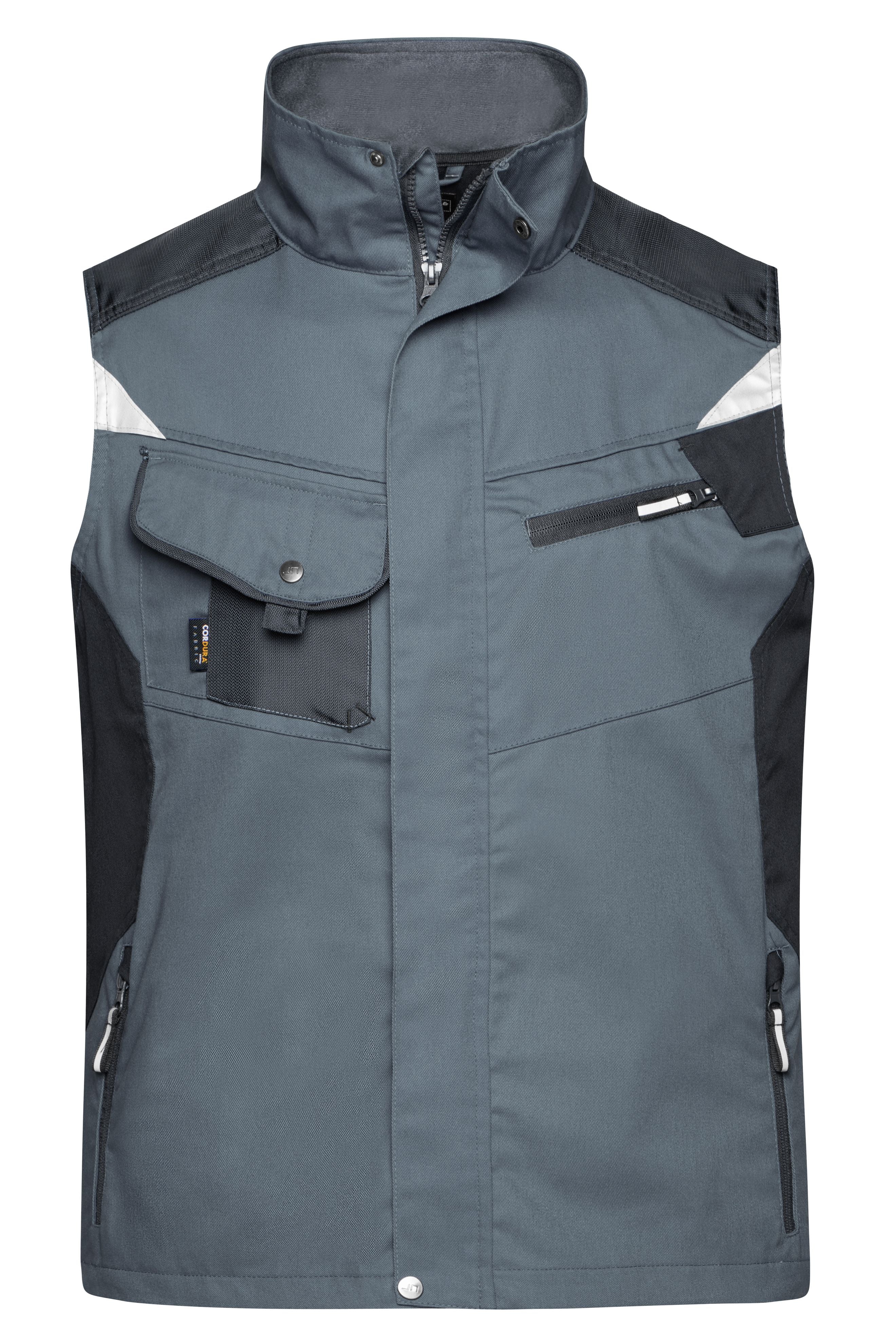 James & Nicholson Workwear Weste carbon/black