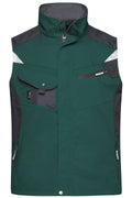 James & Nicholson Workwear Weste dark-green/black