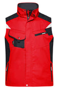 James & Nicholson Workwear Weste red/black